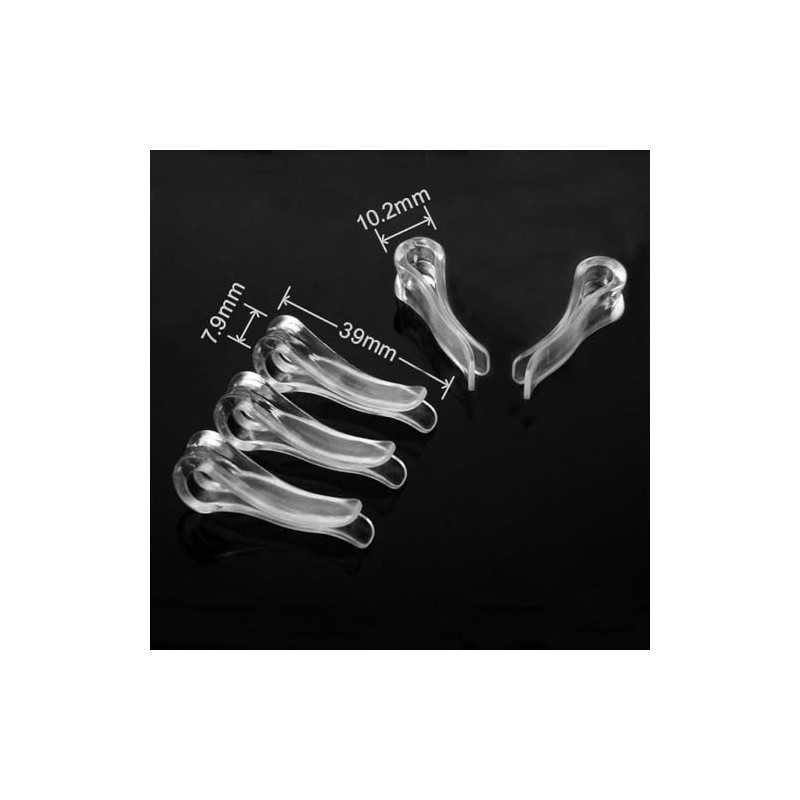 100Pcs Transparent U Shaped Plastic Alligator Clips Shirts Folding Clips