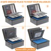 ENGPOW Fireproof Document Box, Hard Case File Box with Fireproof
