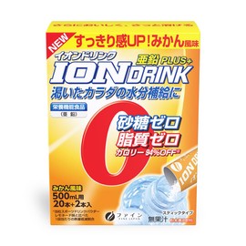 Fine Sports Drink, Ion Drink, Orange Flavor, No Sugar, No Calories, Made in Japan, 22 Packets