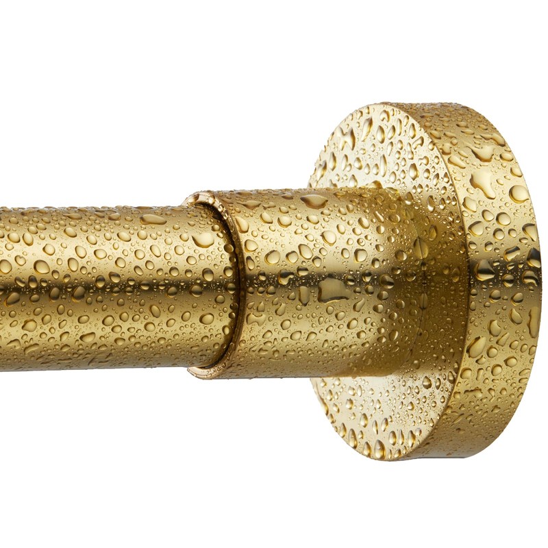 EBOATOP Gold Shower Curtain Rod - Never Rust No Drill