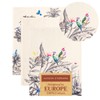 Maison d' Hermine Amarante 100% Cotton Set of 3 Multi-Purpose