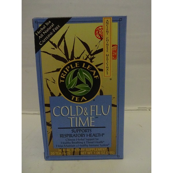 Triple Leaf Tea Cold Flu Time Tea, 20 Tea Bags per Box (Pack of 3 Boxes)