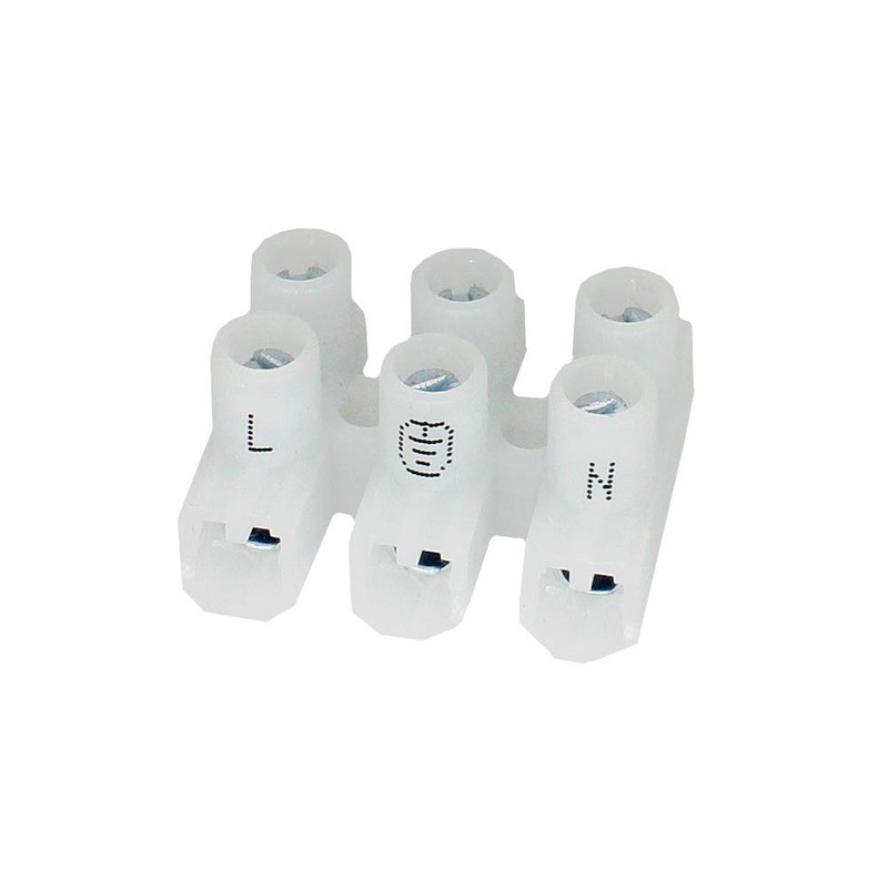 Junction Box White with 3-Pin Lustre Terminal and Accessories Diameter