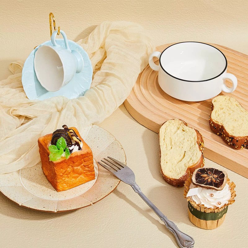 Gandeer 8 Pieces Tea Cup and Saucer Display Stand Holder