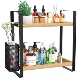 LEMIKKLE Bathroom Counter Organizer with Basket, Bathroom Organizers and Storage,Skincare Organizers for Vanity,Storage Organizers for Bathroom, Kitchen, Dresser
