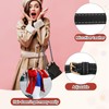 TIXIPEM 1Pcs Adjustable Leather Purse Straps 51.2 inch, Black, Gold