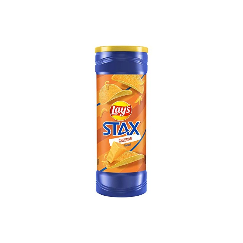 Lay's Stax Potato Crisps, Cheddar, 60.5 Ounce (Pack of 11)