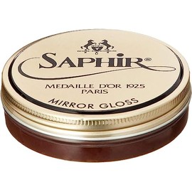 SAPHIR Medaille d’Or Mirror Gloss - Natural Wax Polish for Leather Shoes & Boots - Medium Brown