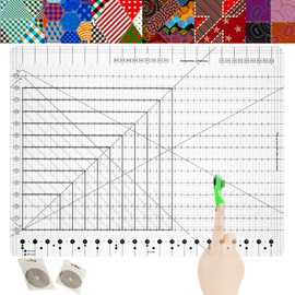 XL Slotted Quilting Ruler for Guide Fabric Cutting, Sewing, Crafting