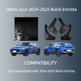 Mud Flaps for 2025 2024 Buick Envista, Wheel & Tire Splash Guards, Mudflaps for Car, PP Material, All Weather Tire Protector Splash Guards Mudflaps for Buick Envista Exterior Accessories