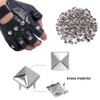 WeddHuis 50 Pieces Square Metal Rivets, Pyramid Spike Rivets, DIY