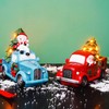 TZSSP Blue Christmas Truck,Lighted Blue Truck Christmas Décor-Christmas Car,Tabletop Pick-Up