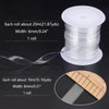 NBEADS 30m Clear Elastic Strap, 6mm/8mm Width Transparent Elastic Band