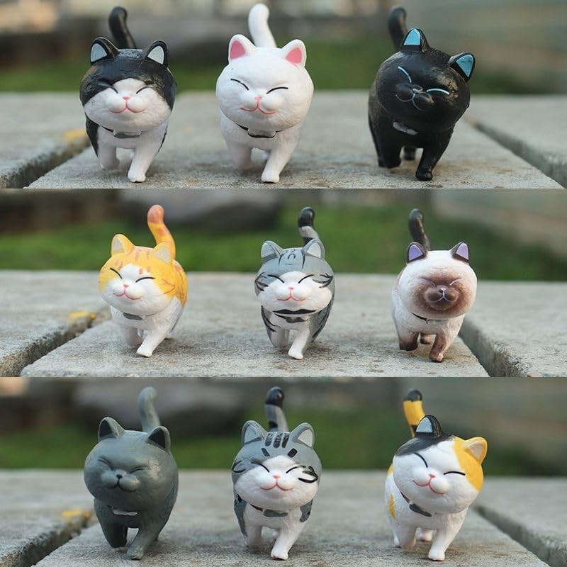 GW Box 9 Style Cat Refrigerator Magnets Fridge Magnet Set