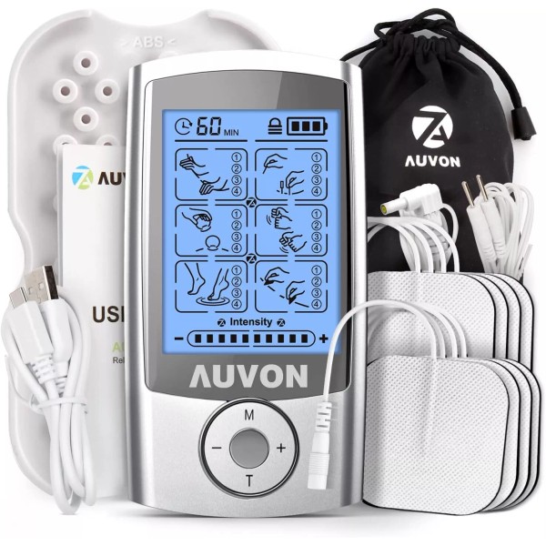 No Brand AUVON Rechargeable TENS Unit Muscle Stimulator, 24 Modes