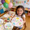 Easter Paper Plates Colorful Eggs Bunny Dessert Plates for Spring