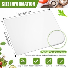 Hushee 60 Count Disposable Cutting Board Sheets Disposable Sheets 10 x 13 Inch Flexible Plastic Sheet Cutting Mat Large Chopping Boards for Kitchen Cooking Traveling Camping Tailgating BBQ