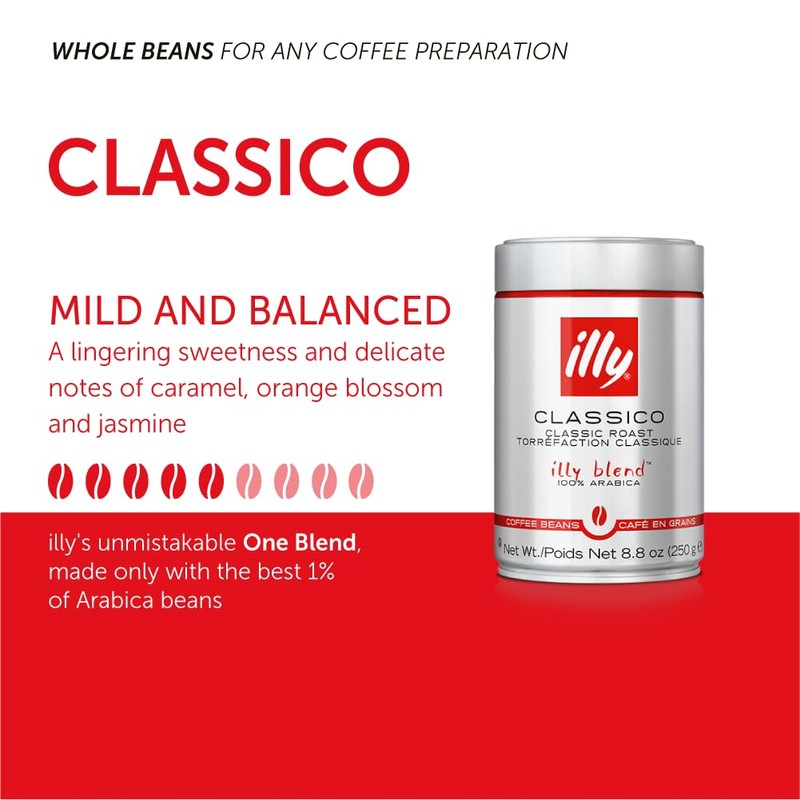 illy Whole Bean Coffee - Perfectly Roasted Whole Coffee Beans