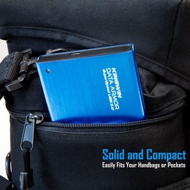 Kingwin Data Armor USB 3.0 to 2.5” Aluminum External Enclosure for 7mm & 9.5mm 2.5 inch SATA SSD/HDD, UASP Support, 5Gbps Transfer Rate [Support SATA I/II/III] and [Optimized for SSD]-Blue