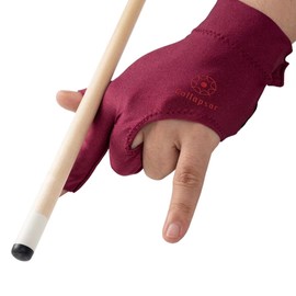 Collapsar Billiard Gloves 3 Open Fingers for Pool Snooker Carom Cue Sport - Fits Left Hand in Different Size