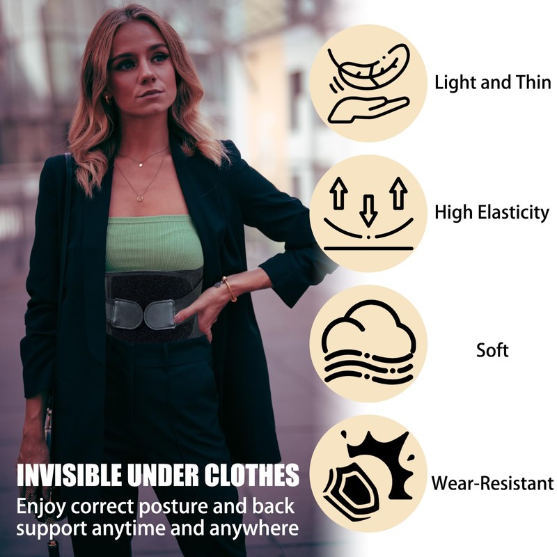 Adjustable back posture belt, back straightener, breathable shoulder strap, posture