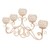 Gold Crystal Candle Holders Decorative Arch Candelabra 5-Arm Sparkling Candlesticks