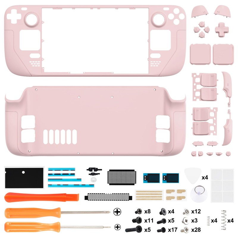 eXtremeRate Carcasa Compatible con Steam Deck LCD Accesorios Placa de