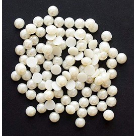 HAND ® Pearl Round Hotfix - Iron On Rhinestone Diamante Gems Assorted Sizes (D19 6mm - appx 500 a Pack - appx 22.5g)
