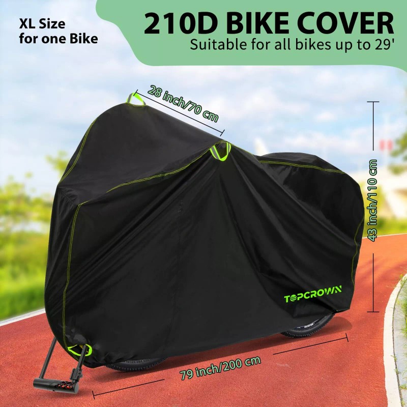 Topcrown Bike Cover Waterproof Outdoor Storage for 1/2/3 Bikes, Bicycle