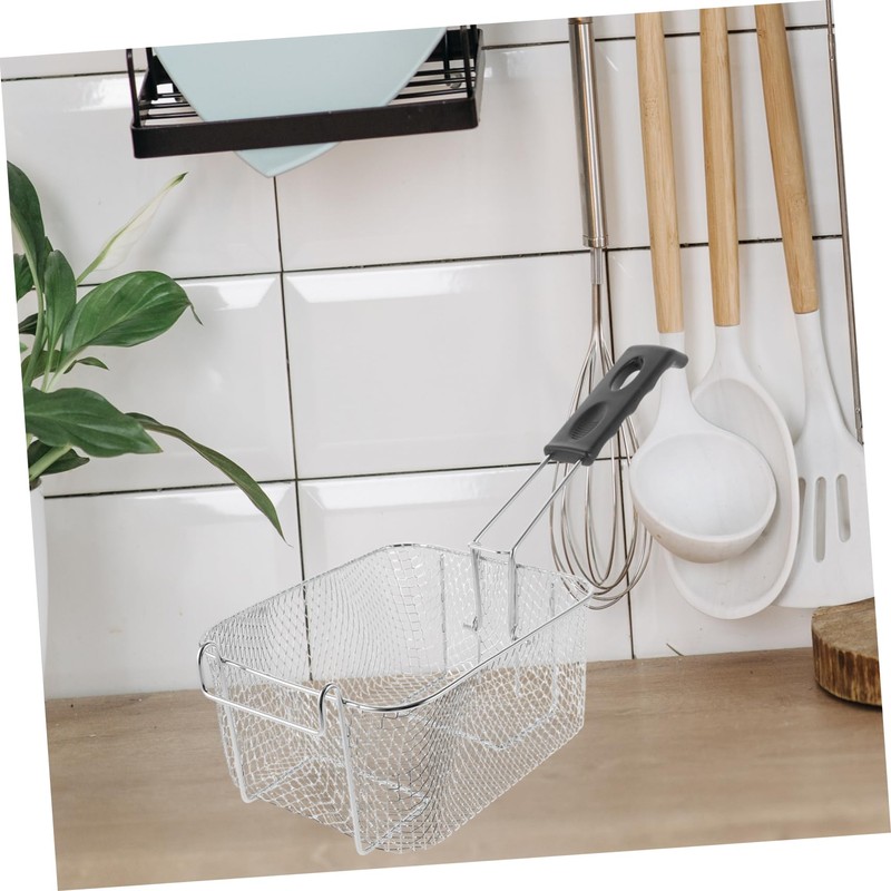 Alipis Stainless Steel Deep Fry Basket Mesh Strainer Frying Screen
