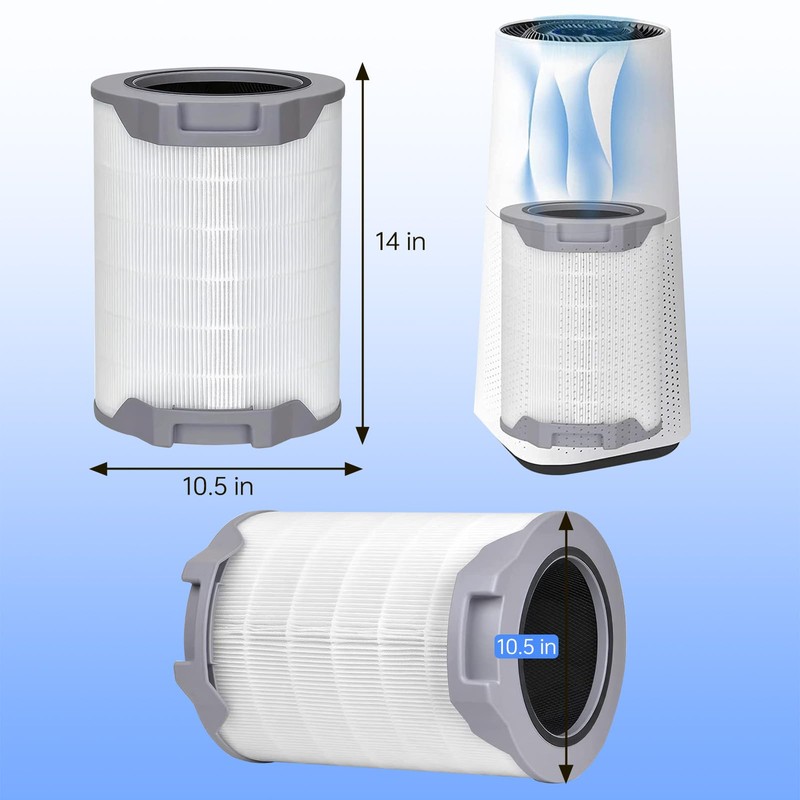 Kaulolado Lv-h134 replacement filter, Filter Activated Carbon Filter, Compatible with