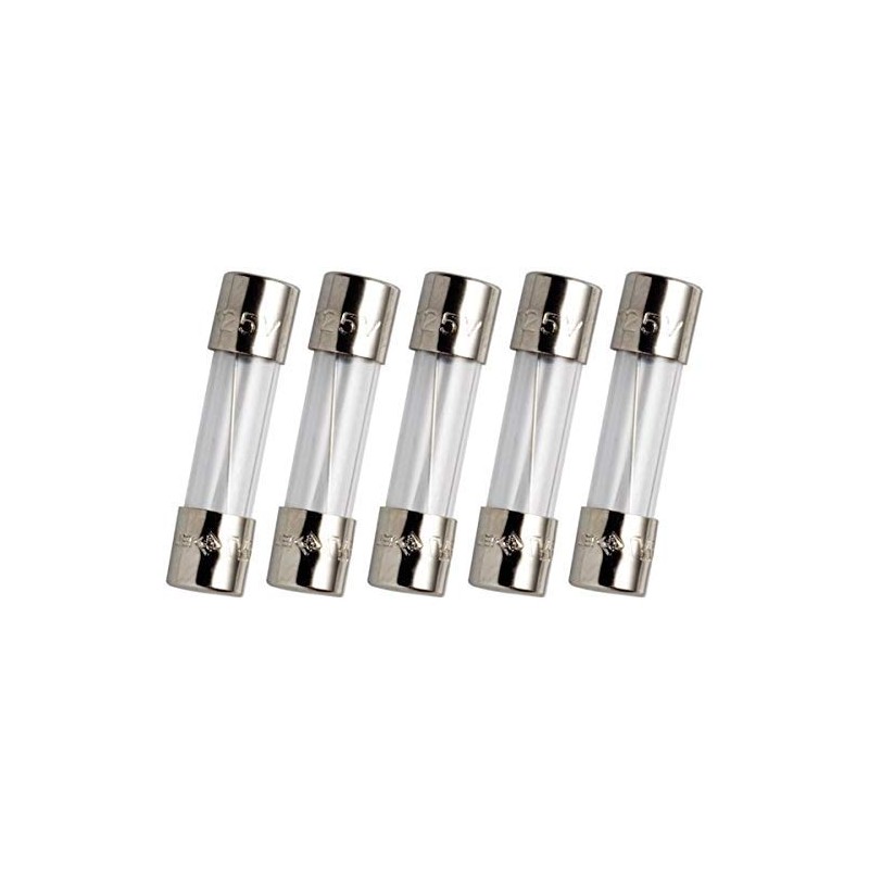 Witonics 15A 250V Slow Blow Glass Fuses 5x20mm (Pack of