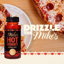 Mike's Hot Honey, Extra Hot, America's #1 Brand of Hot Honey, Spicy Honey Infused with Chili Peppers, Sweet Heat, Perfect for Hot Sauce Lovers (10oz Bottle, 1 Pack)