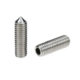Sscon 50PCS Screw Set Screws 304 Stainless Steel M6x20mm Headless Screws Tip Hexagons Machine Meters