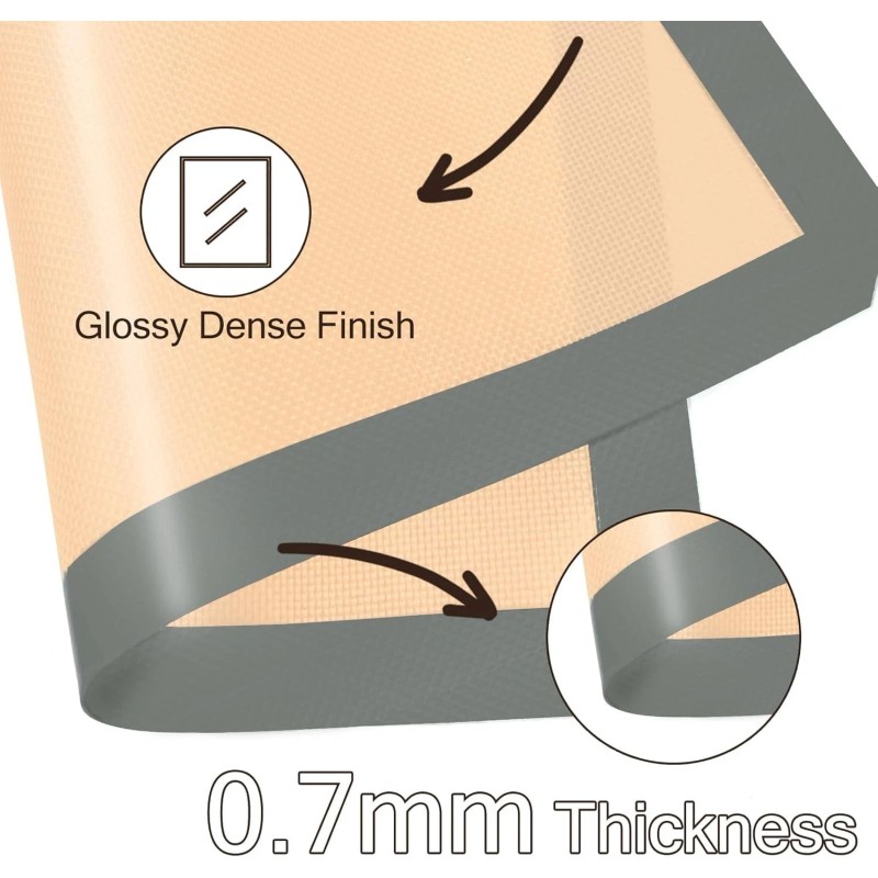 Koolstuffs Silicone Baking Mat, 3 Pack Reusable Baking Mat, Non-Stick,