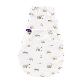 TRÄUMELAND – LIEBMICH Babyschlafsack Little Farm grün | atmungsaktiver Babyschlafsack | 2.5 TOG | mitwachsender Ganzjahresschlafsack für Sommer und Winter |Öko-Tex 100 zertifiziert | ab 0 Monate