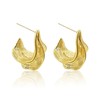 JoyToGo 18K Gold Plated Earrings for Women Irregular Leaf Drop