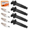 4Pcs Ignition Stick Coils w/Spark Plug For Yamaha YZF-R6 1999-2002