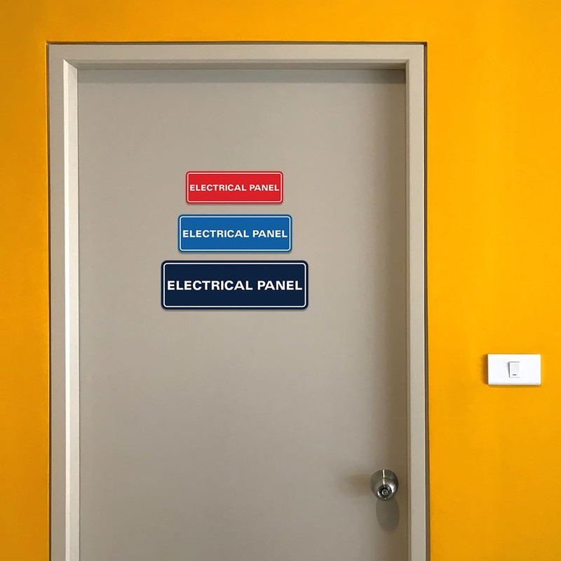 Standard Electrical Panel Door / Wall Sign - Dark Brown