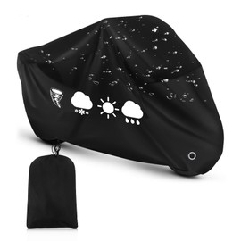 lompyeu Motorcycle Tarpaulin, Motorcycle Tarpaulin with Lock Hole, Motorcycle Garage Waterproof UV Protection for Moped Scooter Motor Enduro/Roads, Accessories for Motorcycle, 245 x 105 x 125 cm