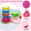 9Pc Small Food Containers with Lids, 90ML Plastic Snack Pots,