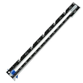 Tegg Aluminium Alloy Quilting Sliding Ruler Sewing Measuring Tool With Sliding Adjustable Marker for Knitting Crafting Sewing Hemming