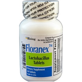 Floranex Probiotic for Colon Health Generic for Lactinex 50 Tablets per Bottle