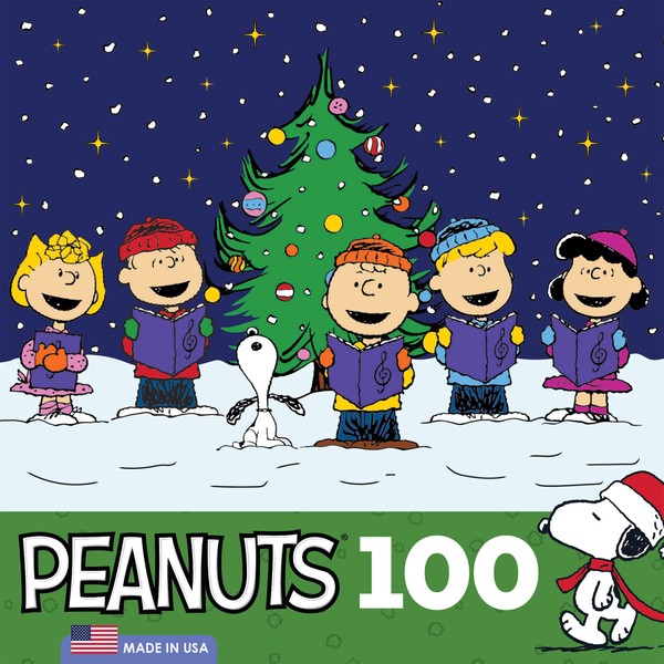 Peanuts Christmas 100 PC Jigsaw Puzzle - Christmas Caroling
