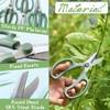 3 Pcs Green Garden Flower Scissors Shears,Premium Stainless Steel Floral