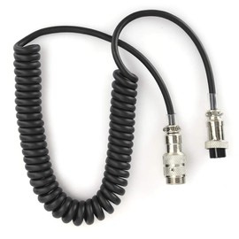 PUSOKEI Handheld Microphone DIN Cable, 8 Pin 8 Pin Audio System Microphone Signal Lead with 1.5 m Length for Yaesu 8 Pin Microphones