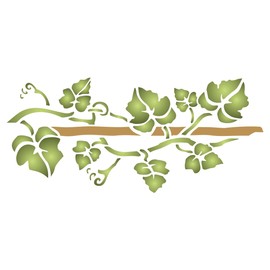 Vine Stencil, 6.5 x 3 inch - Classic Leaf Border
