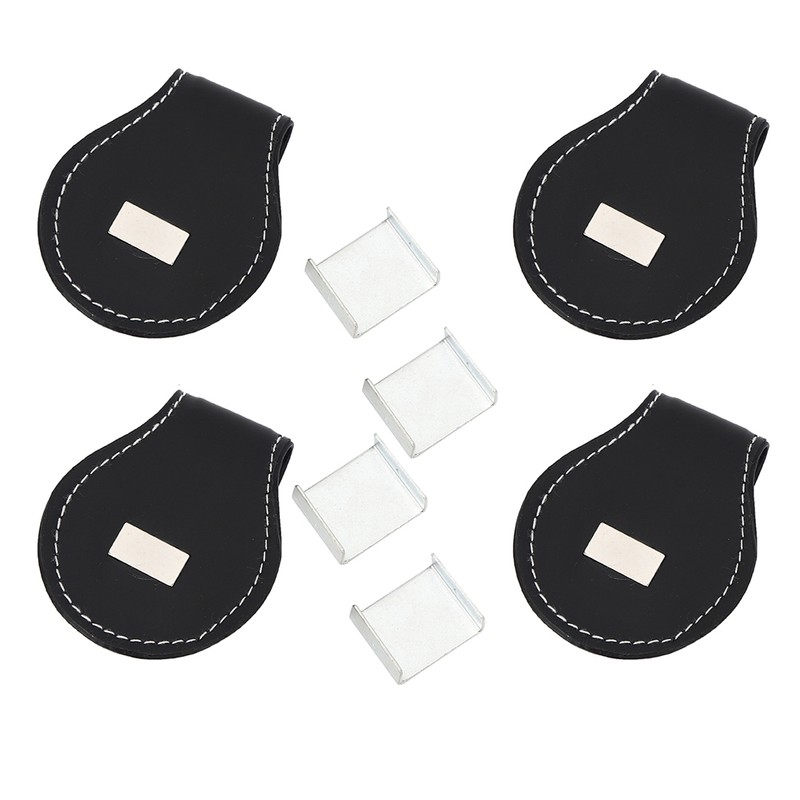 4PCS PU Leather Portable Compact Accurate Size Billiard Chalk Clip