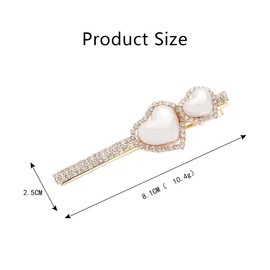 1 Piece Pearl Hair Pins Metal Hair Accessories for Women and Girls Suitable for Weddings, Valentine's Day and Special Occasions,White
