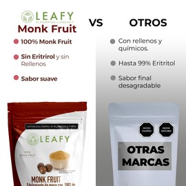Leafy Pack 2 Monk Fruit Orgánico Cero Calorías 100g